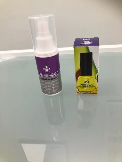 Schimmelnagel voor start behandeling Solution Spray en Dadi olie